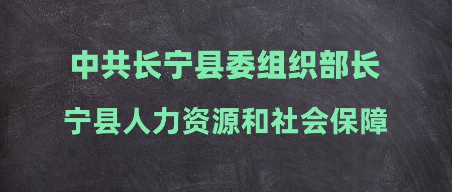 长宁县人力资源和社会保障局未来发展规划概览